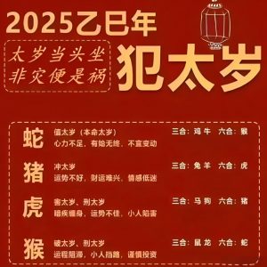 Read more about the article 2025年乙巳年犯太歲，為什麼要找道士化解？
